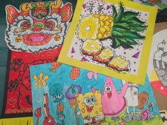 手绘我心，笔书我意——城关街道北苑小学举办书画展