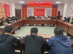 新明楼街道三官会社区召开2024年第二季度党建联席会